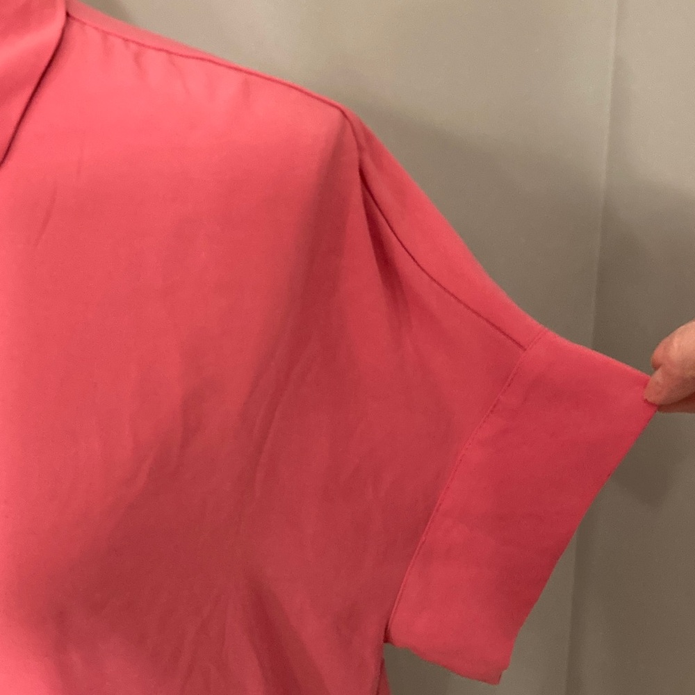 Rachel Zoe Pink Button Down Shirt Women Size Oversized Small - Picture 2 of 9